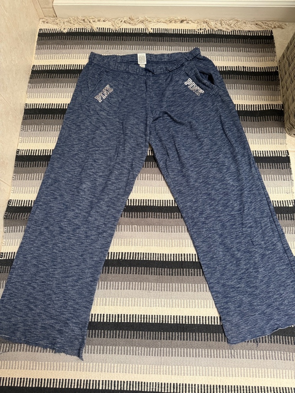 PINK Victoria's Secret Blue Wide-Leg Lounge Pants